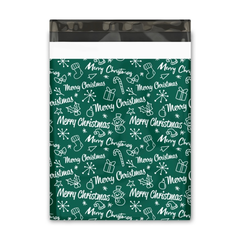 50 10X13 Merry Christmas Poly Mailers CLEARANCE - Picture 2 of 6